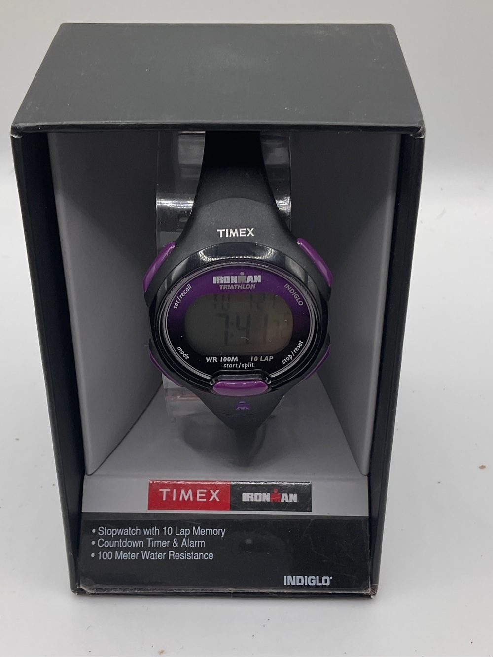 Timex Ironman Digital Sports Watch - Black & Purple Accents